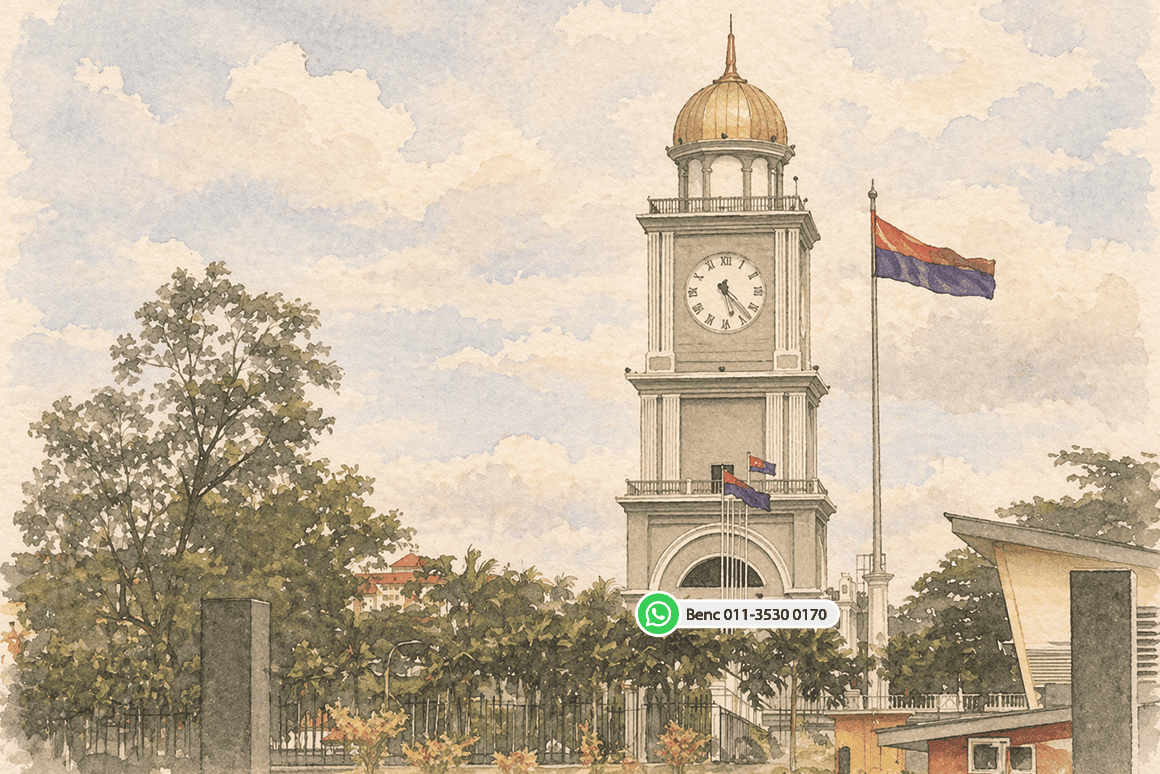 Johor landmark and city scene in Malaysia