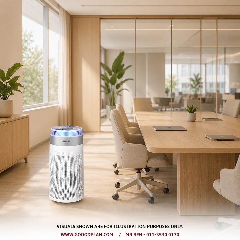 CUCKOO D Model air purifier in a Malaysian office