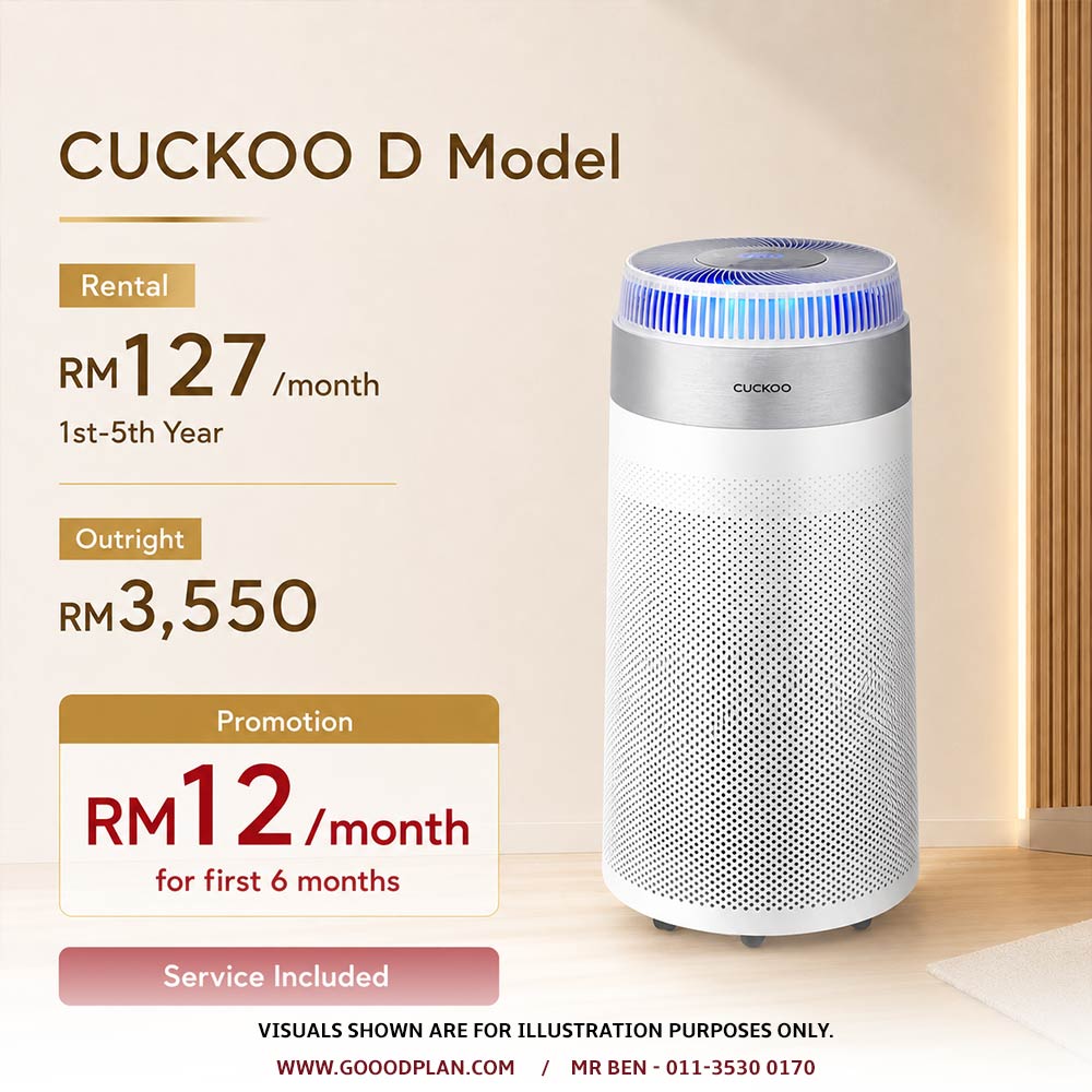 CUCKOO D Model rental and outright price plan in Malaysia