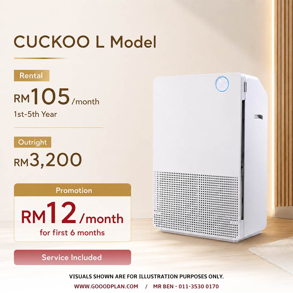 CUCKOO L Model rental and outright price plan in Malaysia