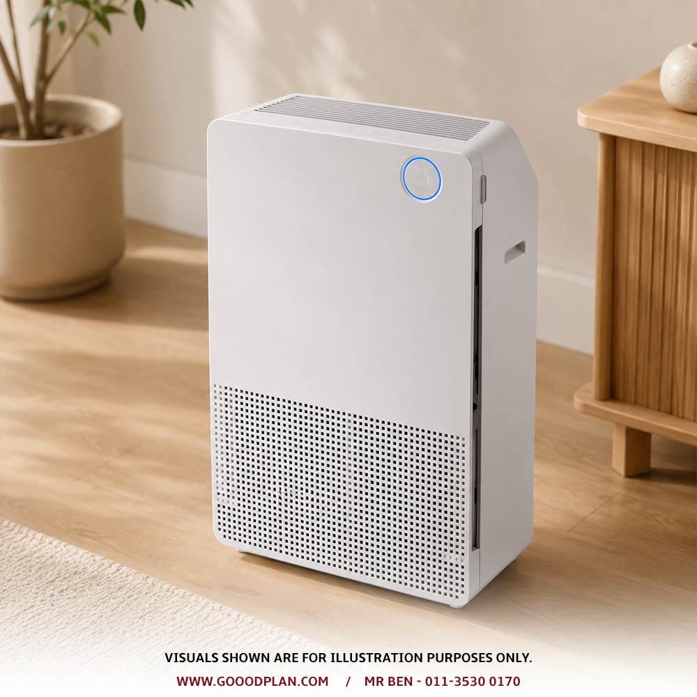 Close-up of CUCKOO L Model air purifier smart features