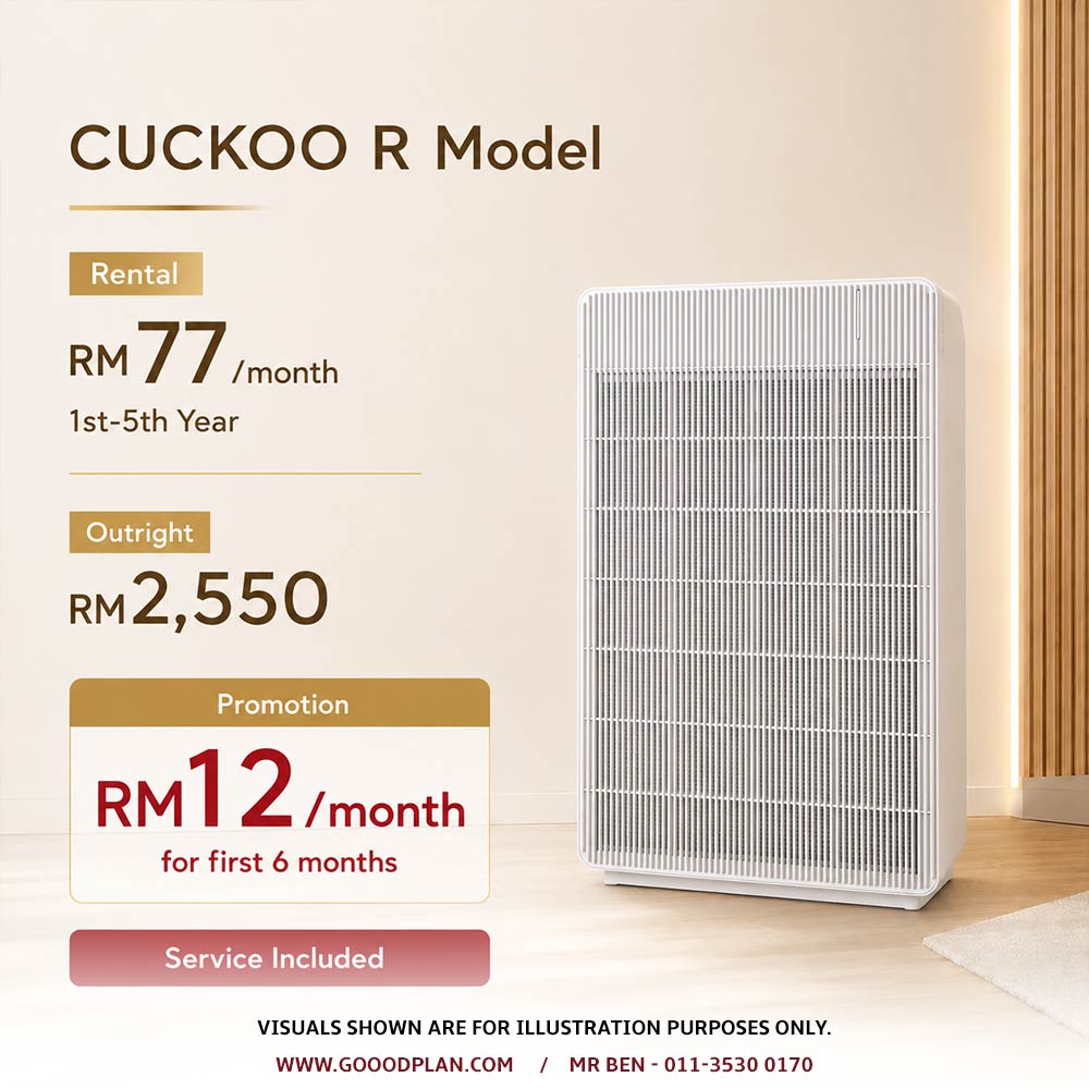CUCKOO R Model rental and outright price plan in Malaysia
