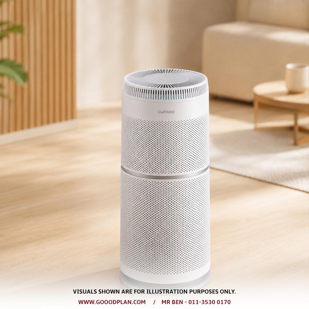 Close-up of the CUCKOO U Model air purifier smart sensor design